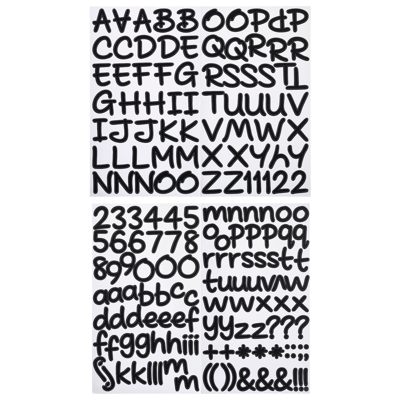 12 Pack: Black Licorice Handwriting Alphabet Stickers by Recollections™